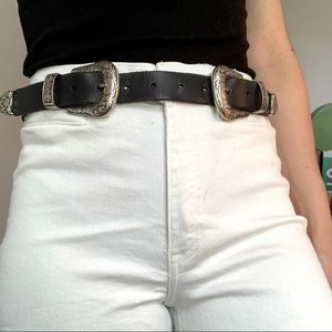 ASOS Western double buckle belt size 6